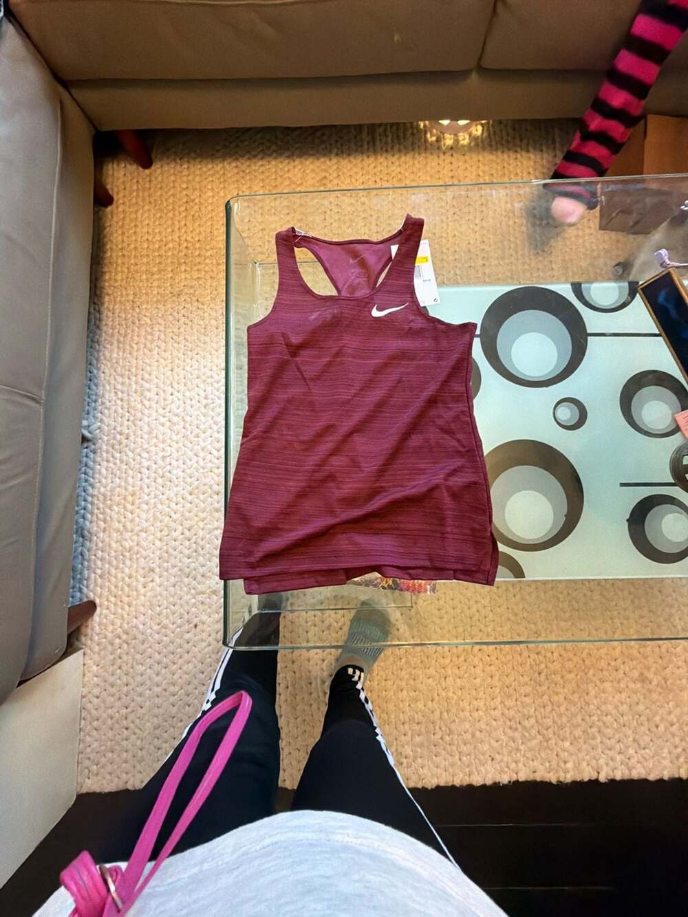 Nike Dri-FIT Tank Top Size S Red Athletic Racerback